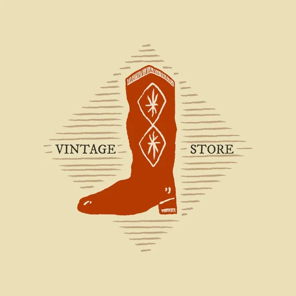 Vintage Store Vektor Illustration — Stockvektor