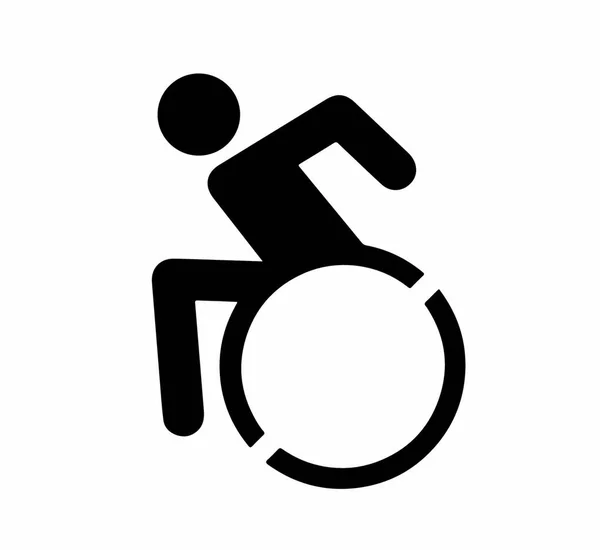 Simge Tekerlekli Sandalye Vektör Illüstrasyonu — Stok Vektör