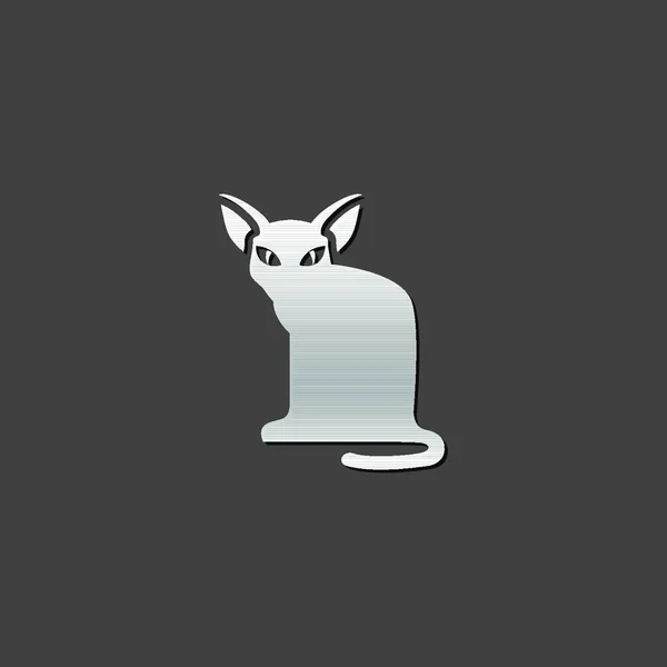 Metallic Icoon Ontwerp Voor Katten — Stockvector
