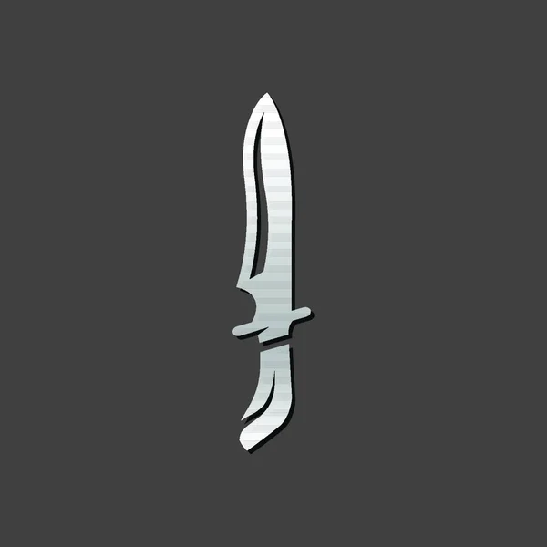 Knife Metallic Icon Design — Stock Vector