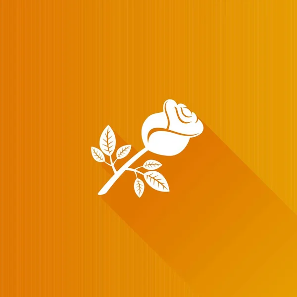 Metro Icon Rose Flower — Stock Vector