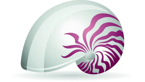 Ikona Kolorów Nautilus Wektor Ilustracji — Wektor stockowy