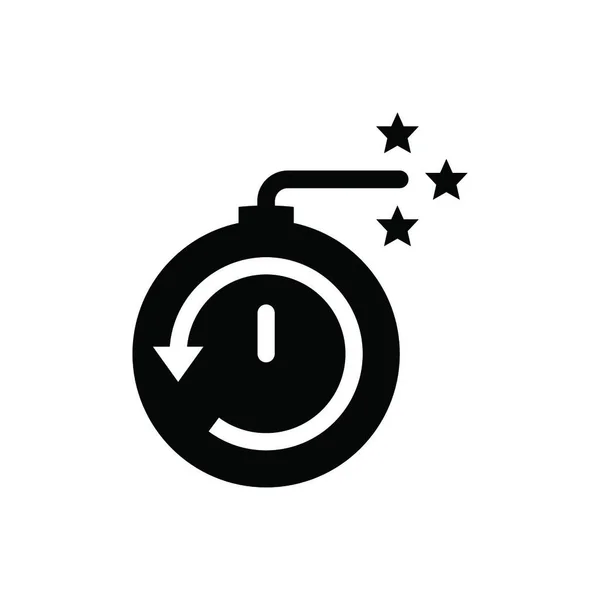 Icono Bomba Tiempo Vector Ilustración — Archivo Imágenes Vectoriales