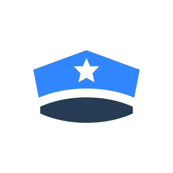 Поліцейський Капелюх Значок Векторні Ілюстрації — стоковий вектор