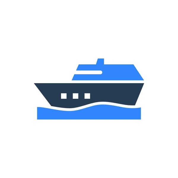 Icono Crucero Ilustración Vector Simple — Vector de stock