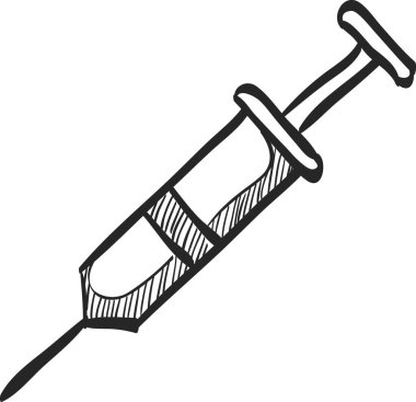 ilaç, sağlık, şırınga vektör çizimi  