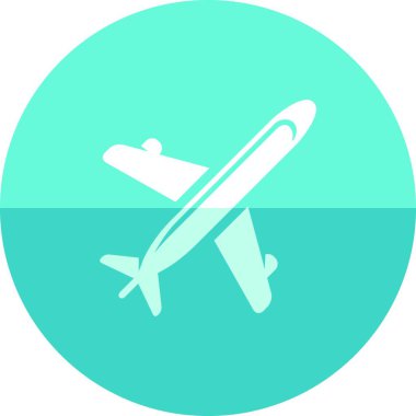 Airplane icon, web simple illustration