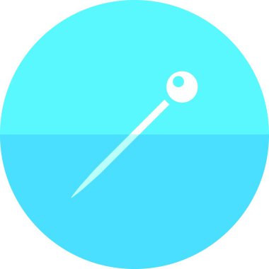 Çember simgesi - İğne vektör illüstrasyonu