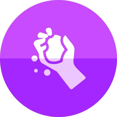 Çember simgesi - El ele tutuşan kar vektörü çizimi