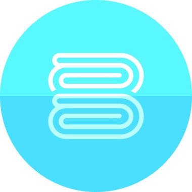 Çember simgesi - Katlanmış havlu vektör illüstrasyonu