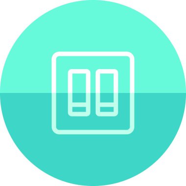 Çember simgesi - Elektrik anahtar vektör illüstrasyonu