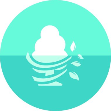 Çember simgesi - Ağaç vektör illüstrasyonu