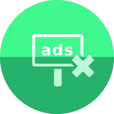 Reklam simgesi vektör çizimi yok