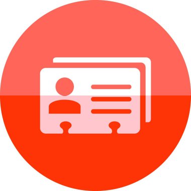 Çember simgesi - Kimlik kartı vektör çizimi