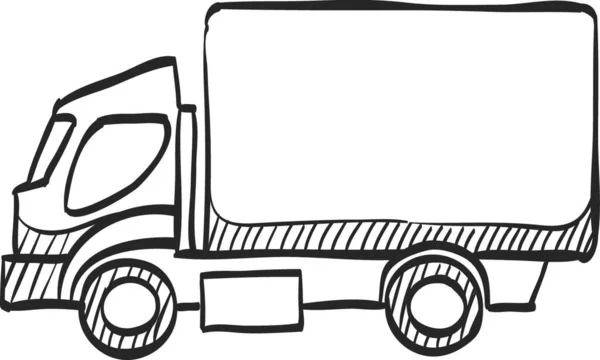 Icona Del Disegno Illustrazione Vettoriale Del Camion — Vettoriale Stock