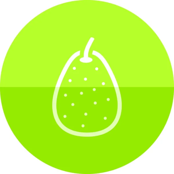 Pear Web Simple Icon Illustration — Stock Vector