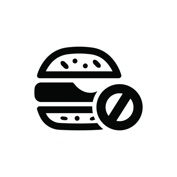 Nessuna Icona Fast Food Illustrazione Vettoriale Colorata — Vettoriale Stock