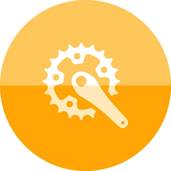 stock vector Circle icon - Bicycle crank set vector illustration