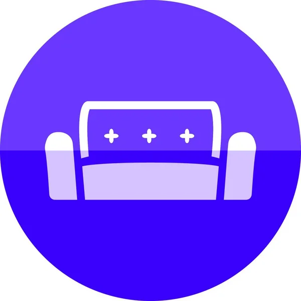 Kreis Symbol Couch Vektor Illustration — Stockvektor