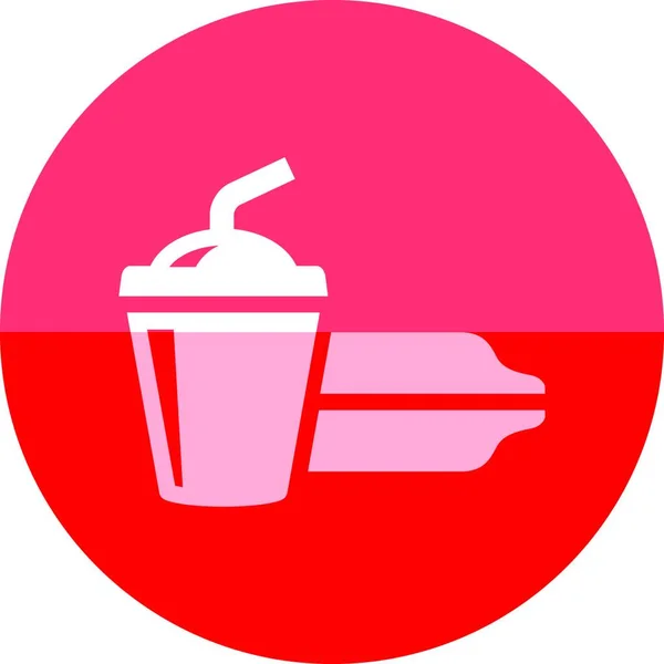 Icône Cercle Illustration Vectorielle Fast Food — Image vectorielle