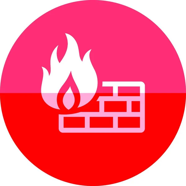 Kreis Symbol Firewall Vektor Illustration — Stockvektor