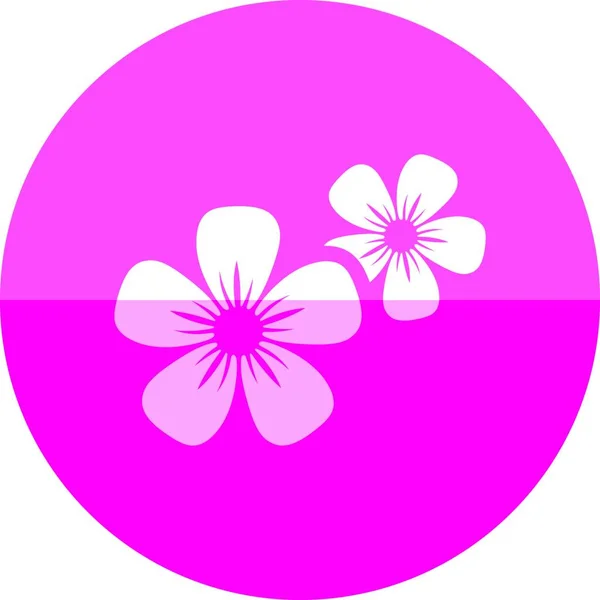 Kreis Ikone Jasminblüten — Stockvektor