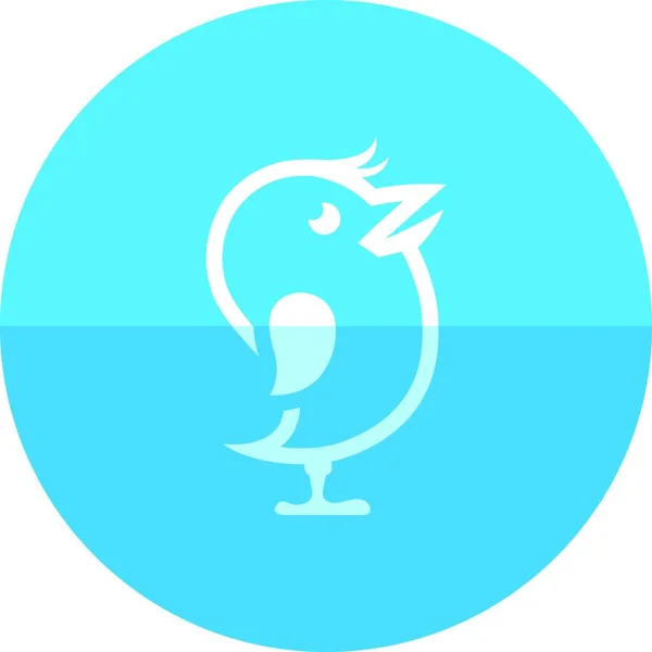Kreis Symbol Vogelvektorillustration — Stockvektor