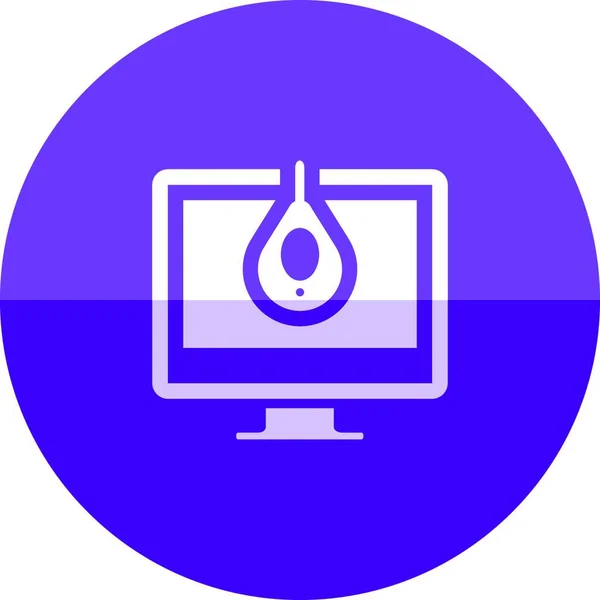 Ikona Monitora Ilustracja Web Simple — Wektor stockowy