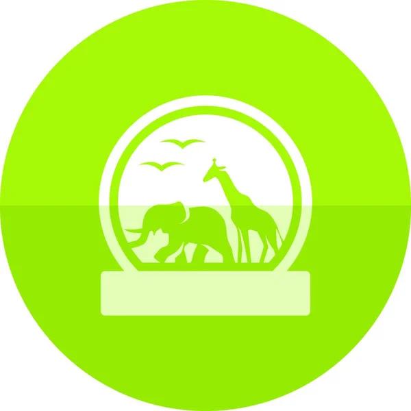 Çember Simgesi Hayvanat Bahçesi Kapısı — Stok Vektör