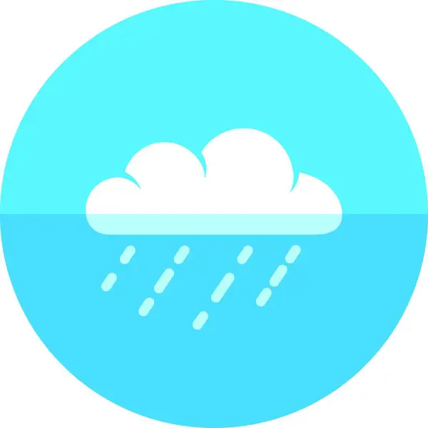 Kreis Symbol Abbildung Des Regenwolkenvektors — Stockvektor