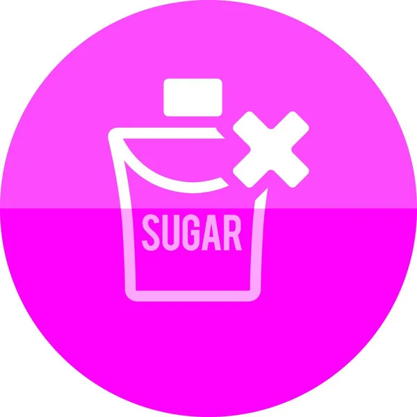 Suiker Icoon Vector Illustratie Eenvoudig Ontwerp — Stockvector