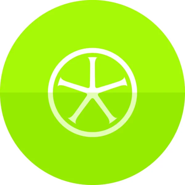 Icona Del Cerchio Illustrazione Vettoriale Ruota Bicicletta — Vettoriale Stock