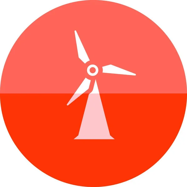 Çember Simgesi Rüzgar Türbini Vektör Çizimi — Stok Vektör