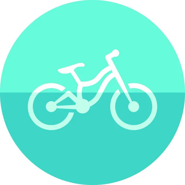 Icono Del Círculo Bicicleta Montaña — Archivo Imágenes Vectoriales