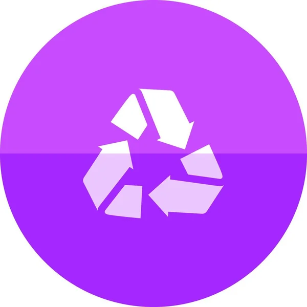 Icône Panneau Recyclage Illustration Protection Environnement — Image vectorielle