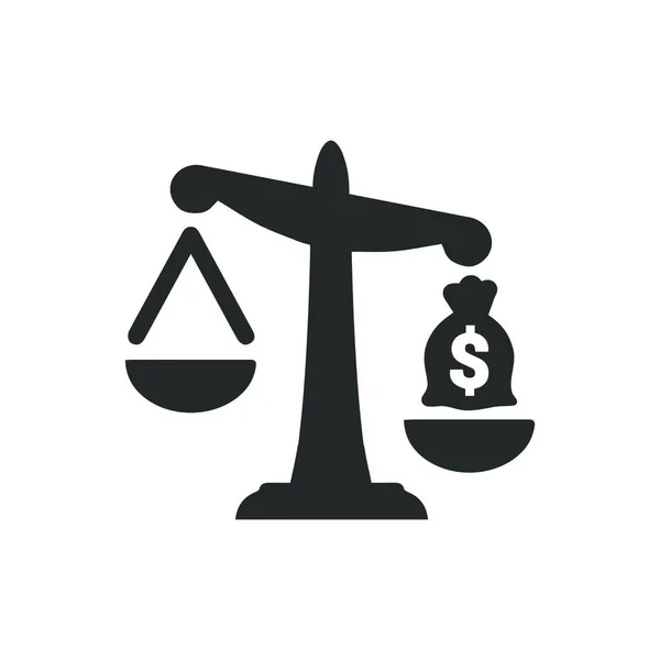 Icona Dell Equilibrio Finanziario File Eps Vettoriale Progettato Meticolosamente — Vettoriale Stock
