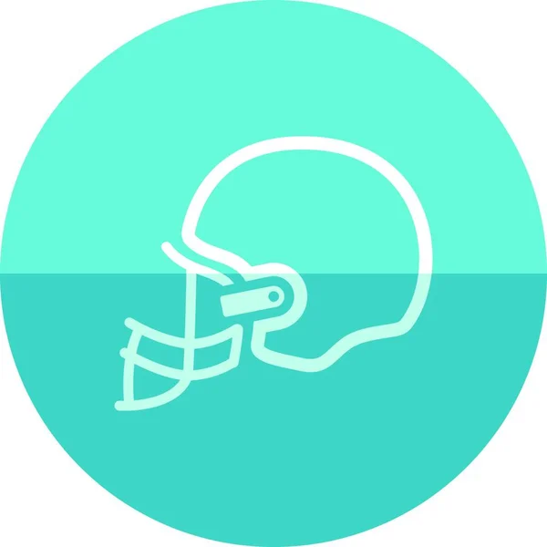 Cirkel Icoon Voetbal Helm Vector Illustratie — Stockvector