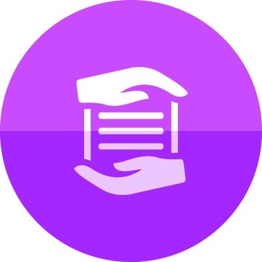 Çember simgesi. Veri koruması, vektör illüstrasyonu