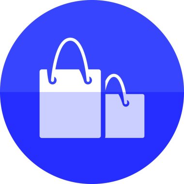 Alışveriş torbaları, basit vektör çizimleri. 