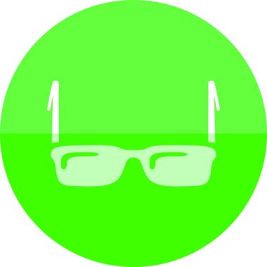 Çember simgesi. Gözlük, modern vektör çizimi