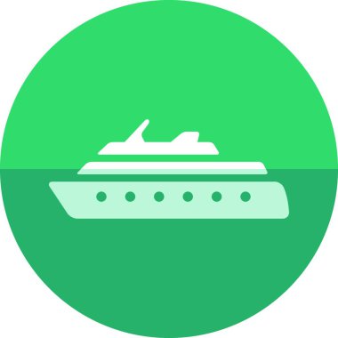 Çember simgesi. Gemi vektör çizimini gezdir  