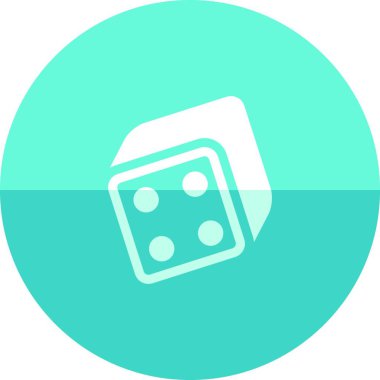 Çember simgesi zar, vektör illüstrasyonu