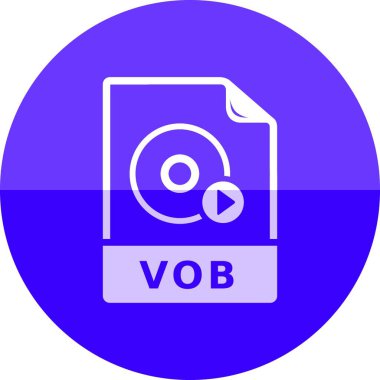 Çember simgesi, Video dosya biçimi vektör illüstrasyonu  