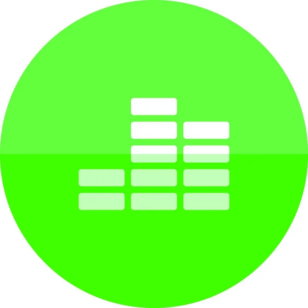Icona Cerchio Simbolo Audio Illustrazione Vettoriale — Vettoriale Stock