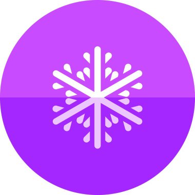 güzel Kar Tanesi simgesi, vektör illüstrasyonu    