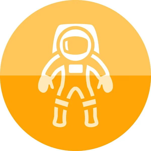 Circle Icon Astronaut Modern Vector Illustration — Stock Vector