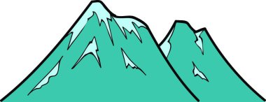 Dağlar el illüstrasyonu