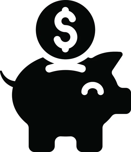 Piggy Bank Modern Icon — ストックベクタ