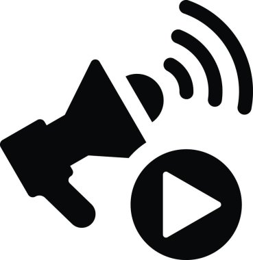 video pazarlama simgesi vektör illüstrasyonu