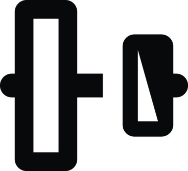 Nesne dikey hizalama simgesi çizimi